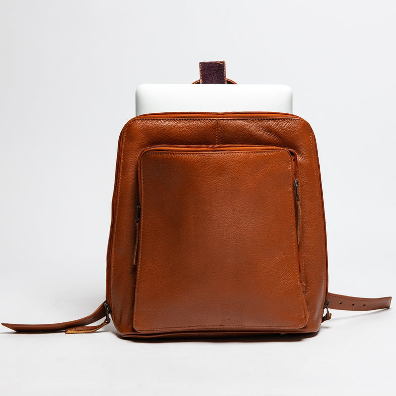 Tech Leather Backpack