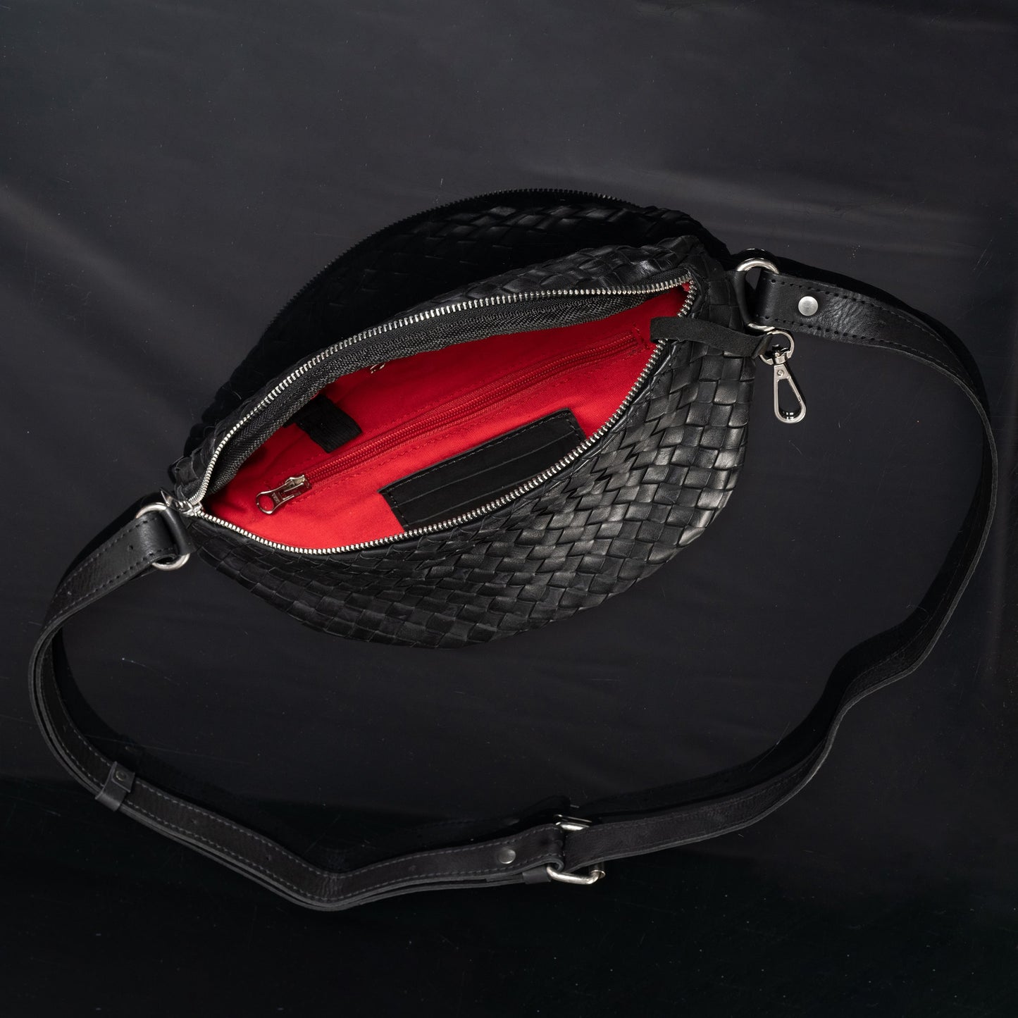 Nexus Woven Leather Belt Bag