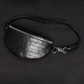 Nexus Leather Belt Bag - Croco Black