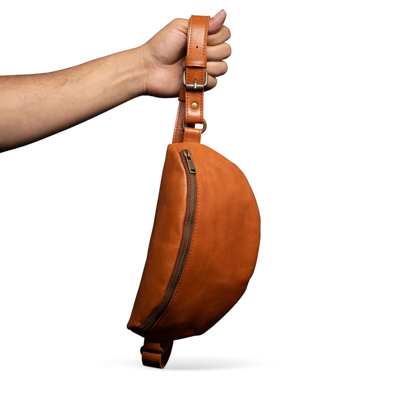 Nexus Leather Belt Bag - Hazelnut