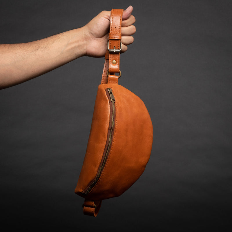 Nexus Leather Belt Bag - Hazelnut
