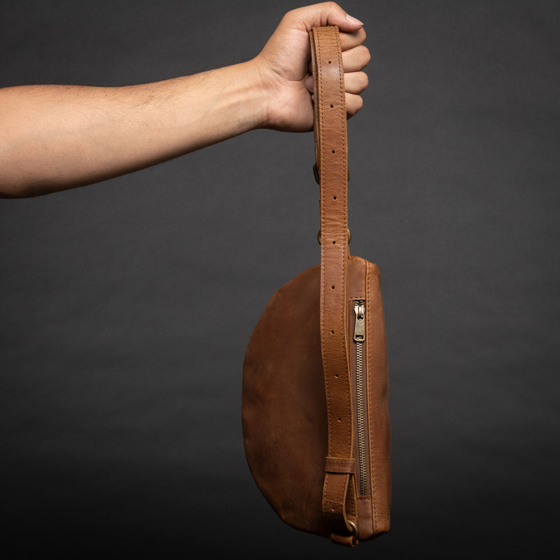 Nexus Leather Belt Bag - Saddle Brown