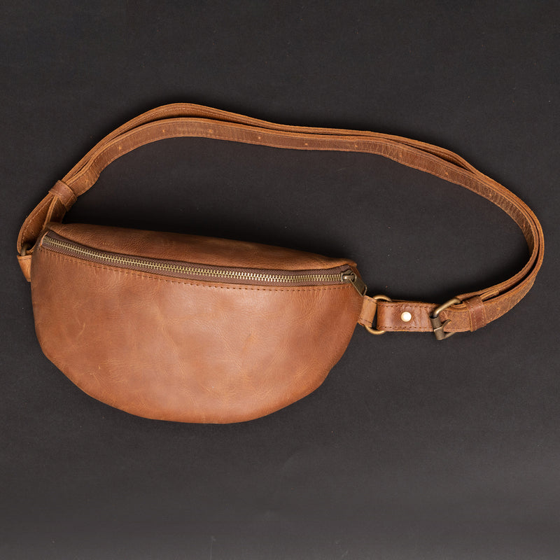 Nexus Leather Belt Bag - Saddle Brown