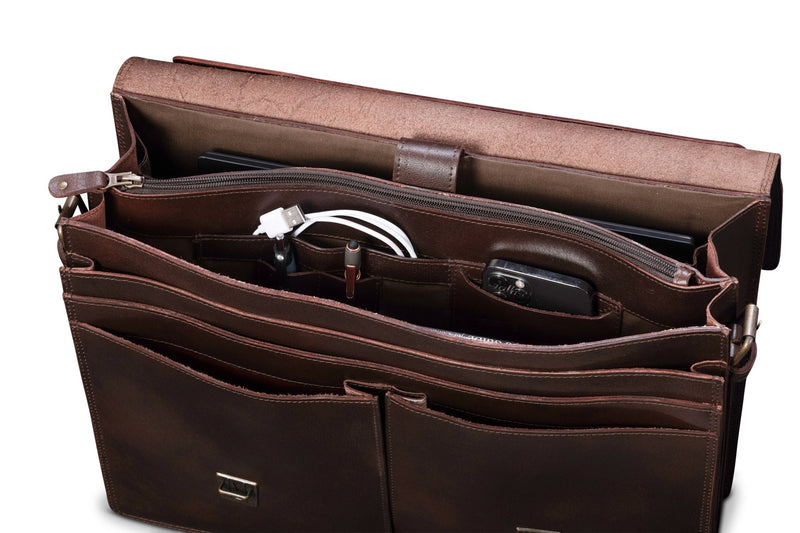Complete Leather Briefcase 17" - HIDES