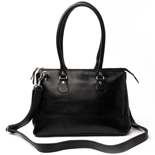 Leather Handbag - Black - HIDES