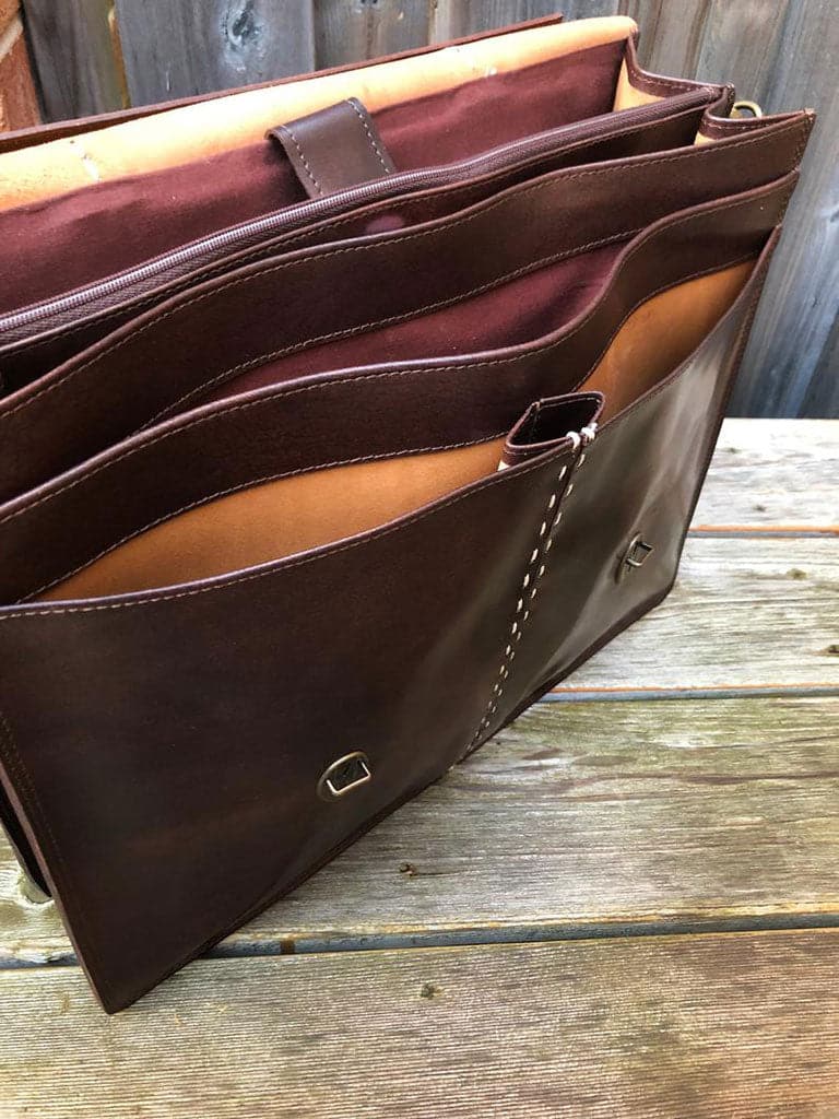 Travel Leather Briefcase 17" - HIDES