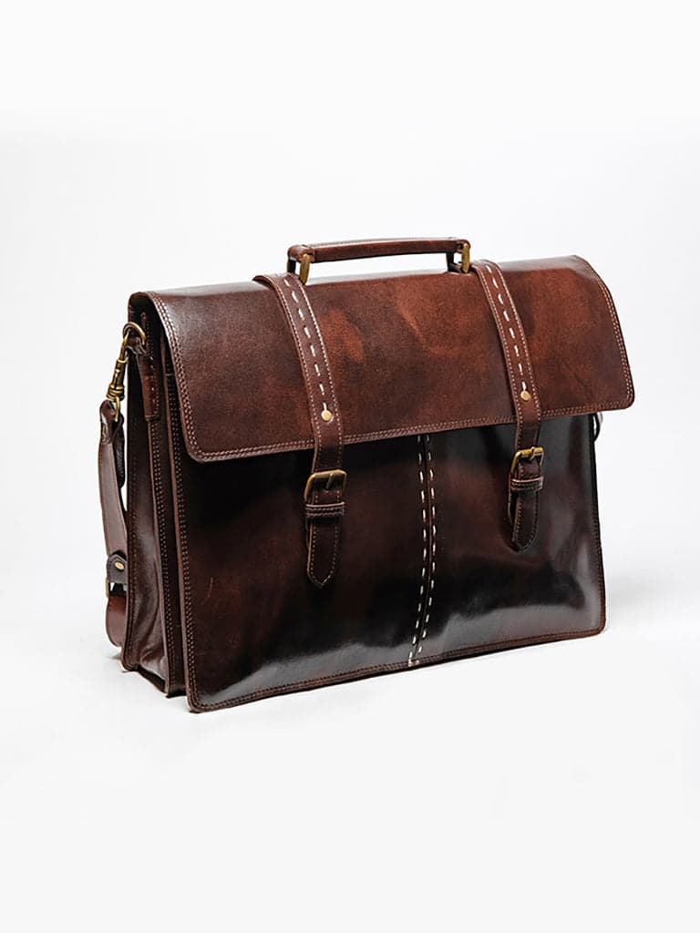 Travel Leather Briefcase 17" - HIDES
