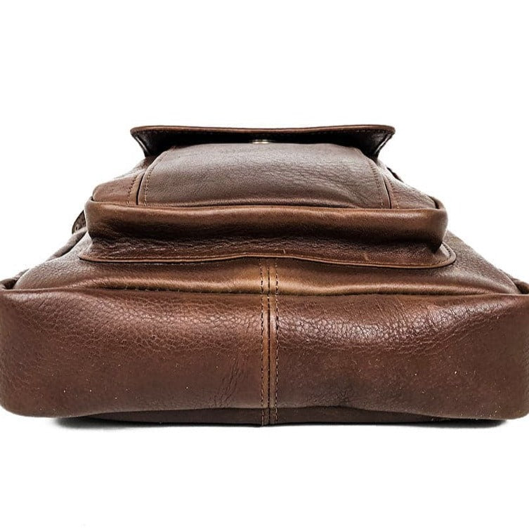 Travel Leather Satchel - Brown - HIDES
