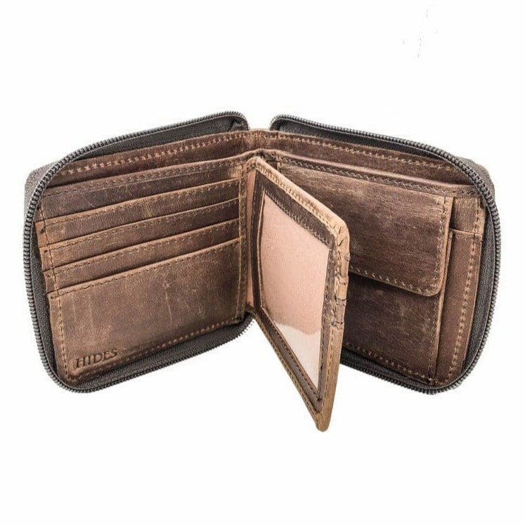 Zip-Around Leather Wallet - HIDES